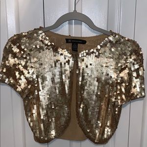 Gold sequin cape